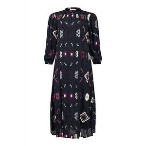 NEW NOEN women's long sleeve mock neck midi dress in black